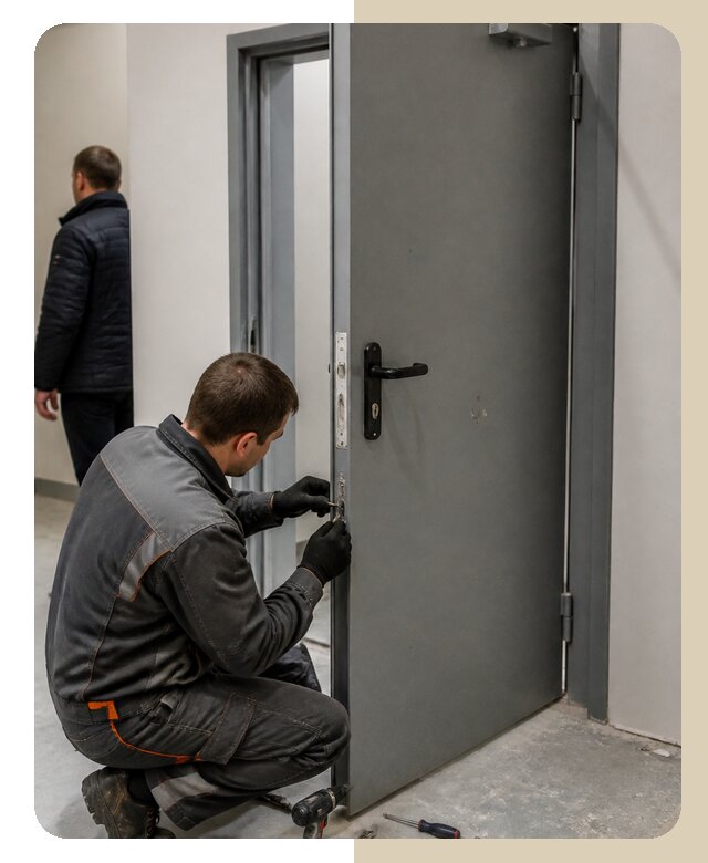 Ремонт противопожарной двери в Луге по цене 6702 р. | ДвериЛегко-Лга